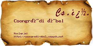 Csongrádi Ábel névjegykártya
